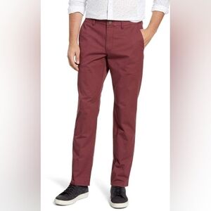 Bonobos Original Straight Fit Chinos, Maroon, 100% Cotton, 5 Pockets, LIKE NEW